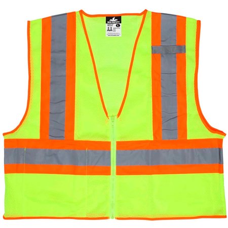 RIVER CITY LuminatorClass II Safety Vests, Size L, Lime WCCL2LL